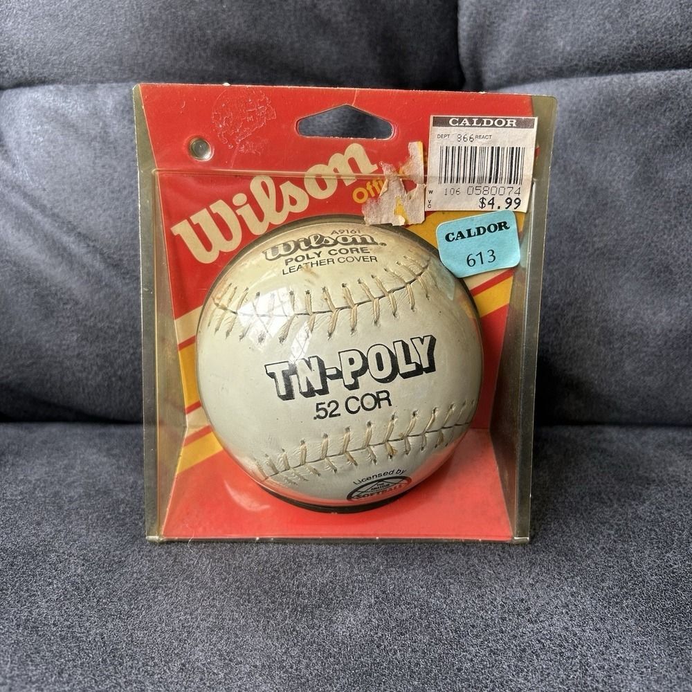 Vtg Wilson Softball A9161 TN-Poly .52 Cor Leather Cover In Packaging